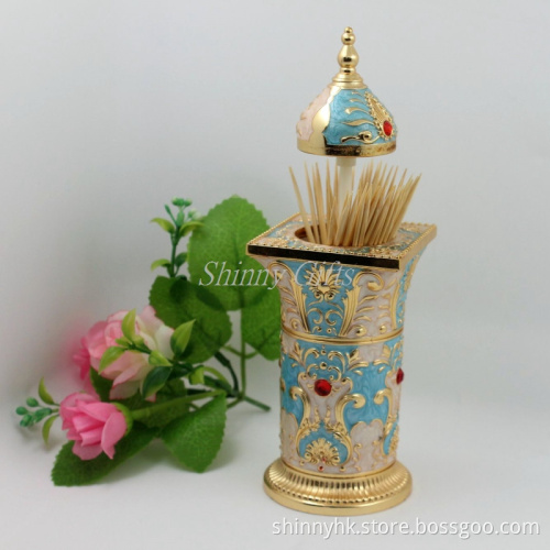 Shinny Gifts Roman Orders Automatic Toothpick Metal Holder